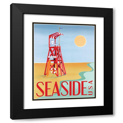 Beach Watch I Black Modern Wood Framed Art Print with Double Matting by Brent, Paul