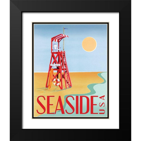 Beach Watch I Black Modern Wood Framed Art Print with Double Matting by Brent, Paul