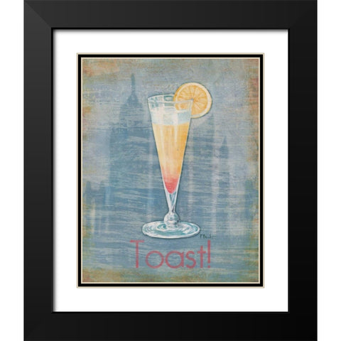 Big City Cocktail I Black Modern Wood Framed Art Print with Double Matting by Brent, Paul