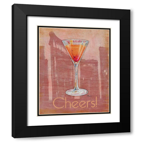 Big City Cocktail II Black Modern Wood Framed Art Print with Double Matting by Brent, Paul