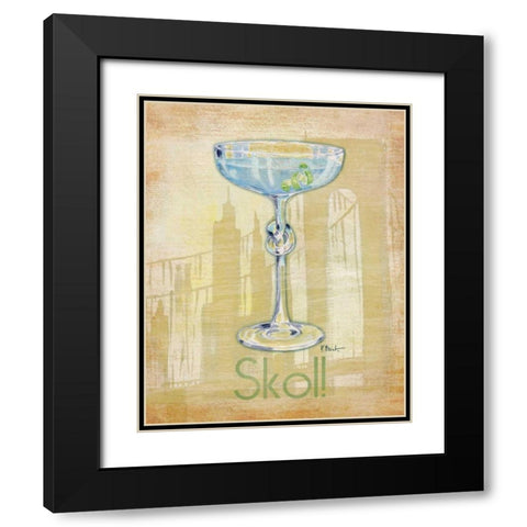 Big City Cocktail IV Black Modern Wood Framed Art Print with Double Matting by Brent, Paul