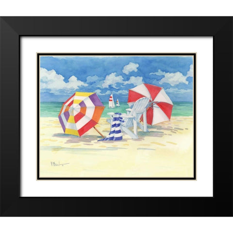 Sunnyside Beach Black Modern Wood Framed Art Print with Double Matting by Brent, Paul