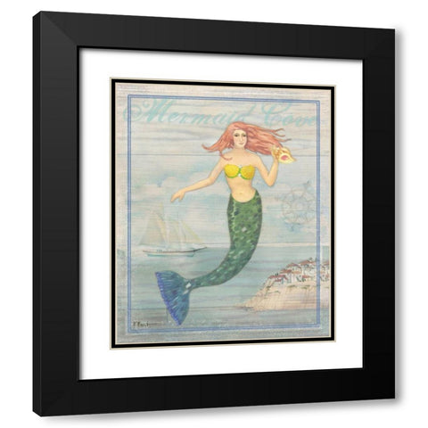 Mermaid Cove Black Modern Wood Framed Art Print with Double Matting by Brent, Paul