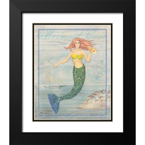 Mermaid Cove Black Modern Wood Framed Art Print with Double Matting by Brent, Paul