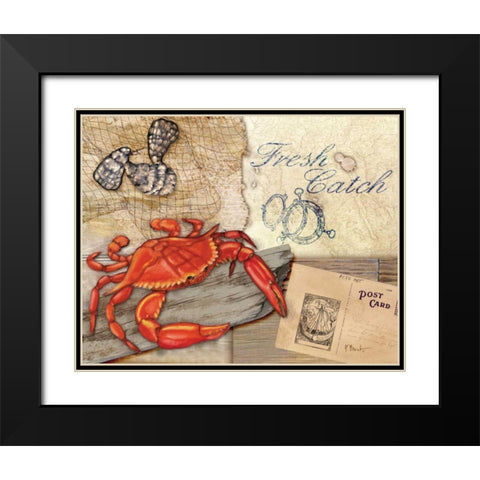 Fresh Catch Black Modern Wood Framed Art Print with Double Matting by Brent, Paul