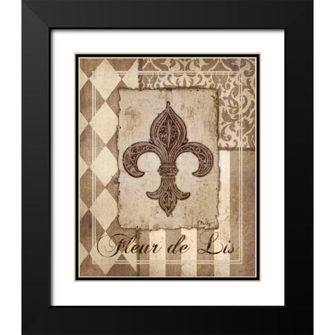 Provencial Collage I Black Modern Wood Framed Art Print with Double Matting by Brent, Paul