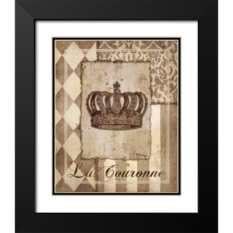 Provencial Collage II Black Modern Wood Framed Art Print with Double Matting by Brent, Paul