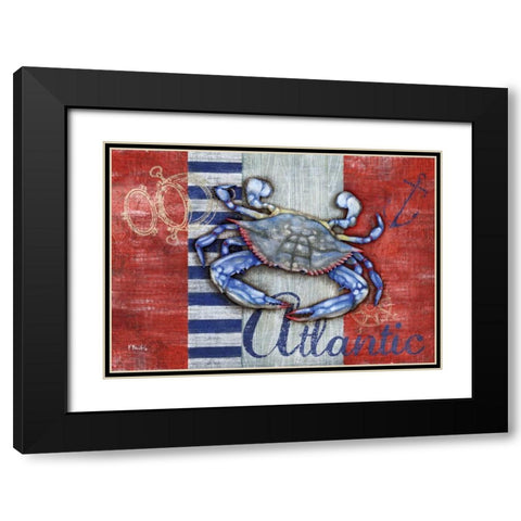 Maritime Crab Black Modern Wood Framed Art Print with Double Matting by Brent, Paul