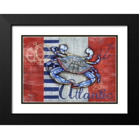 Maritime Crab Black Modern Wood Framed Art Print with Double Matting by Brent, Paul