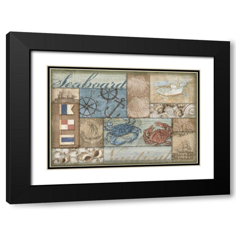 Bateau Bay Collage II Black Modern Wood Framed Art Print with Double Matting by Brent, Paul