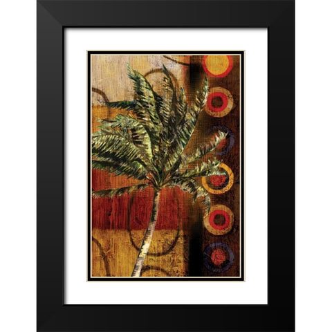 Modern Palm I Black Modern Wood Framed Art Print with Double Matting by Brent, Paul