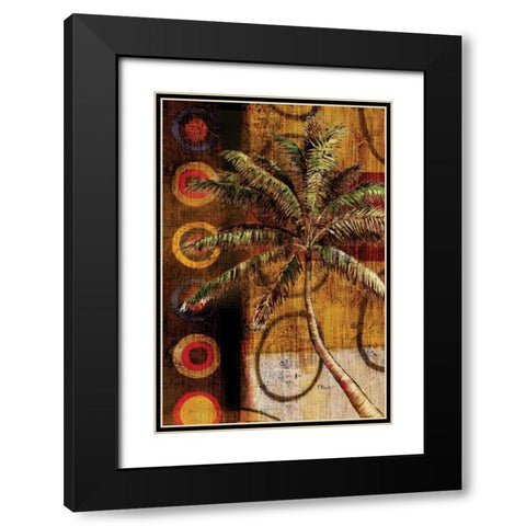 Modern Palm II Black Modern Wood Framed Art Print with Double Matting by Brent, Paul