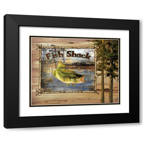Forest Collage IV Black Modern Wood Framed Art Print with Double Matting by Brent, Paul