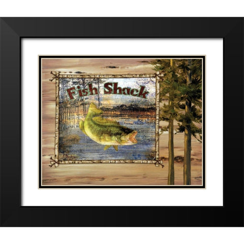 Forest Collage IV Black Modern Wood Framed Art Print with Double Matting by Brent, Paul