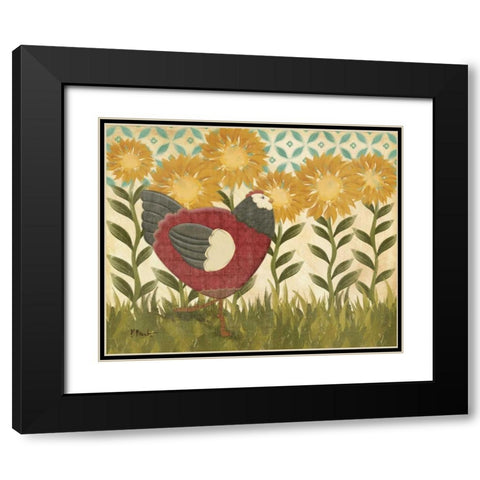 Sunny Hen I Black Modern Wood Framed Art Print with Double Matting by Brent, Paul