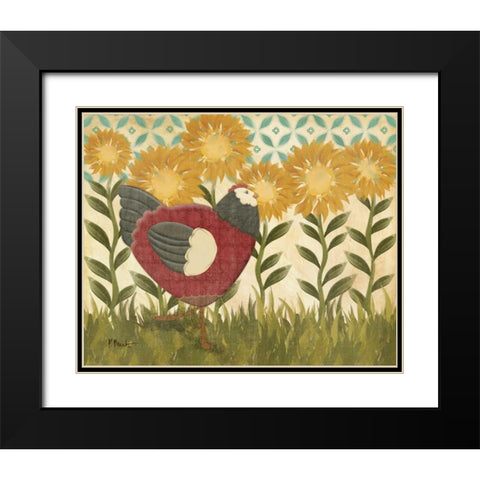 Sunny Hen I Black Modern Wood Framed Art Print with Double Matting by Brent, Paul