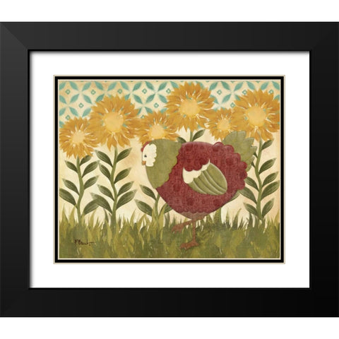 Sunny Hen II Black Modern Wood Framed Art Print with Double Matting by Brent, Paul