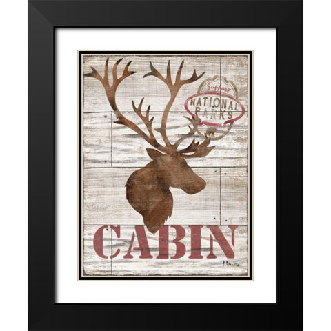 Wilderness Silhouettes III Black Modern Wood Framed Art Print with Double Matting by Brent, Paul