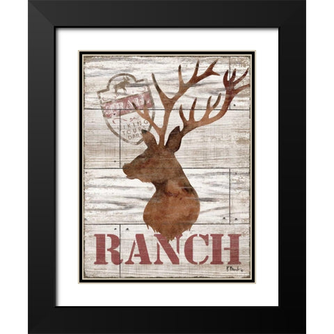 Wilderness Silhouettes IV Black Modern Wood Framed Art Print with Double Matting by Brent, Paul