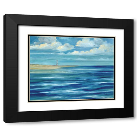 Summerset Lighthouse Black Modern Wood Framed Art Print with Double Matting by Brent, Paul
