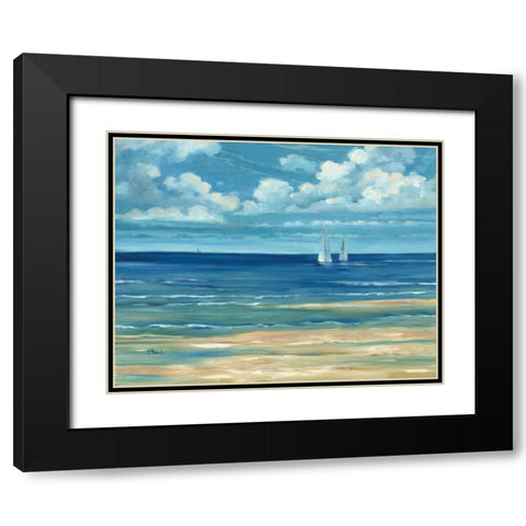 Summerset Sailboat Black Modern Wood Framed Art Print with Double Matting by Brent, Paul