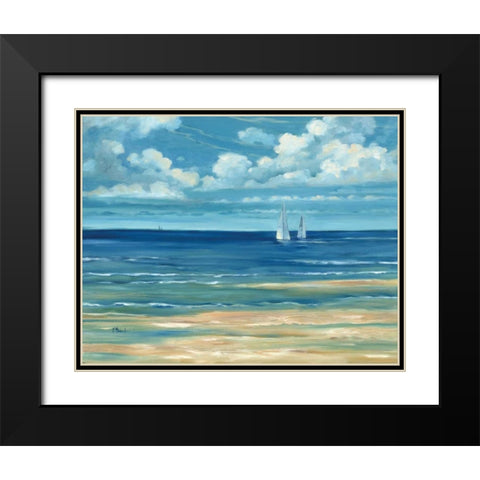 Summerset Sailboat Black Modern Wood Framed Art Print with Double Matting by Brent, Paul