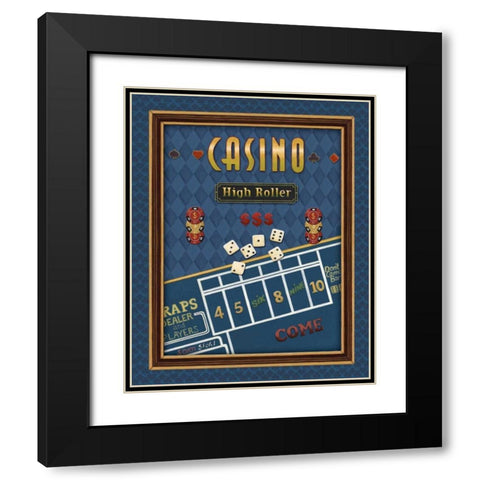 High Roller Black Modern Wood Framed Art Print with Double Matting by Brissonnet, Daphne