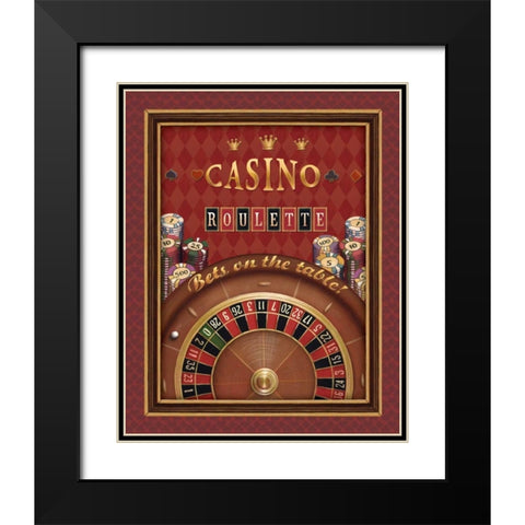 Roulette Black Modern Wood Framed Art Print with Double Matting by Brissonnet, Daphne