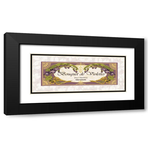 Bouquet de Violettes Black Modern Wood Framed Art Print with Double Matting by Berman, Susan