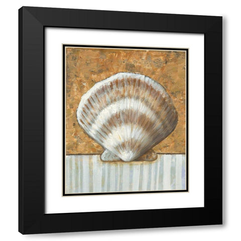 Vintage Shell III Black Modern Wood Framed Art Print with Double Matting by Bates, K.