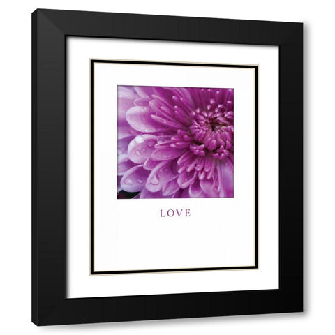 Love Black Modern Wood Framed Art Print with Double Matting by Berzel, Erin