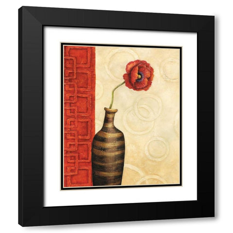 Rouge I Black Modern Wood Framed Art Print with Double Matting by Corbin, Delphine