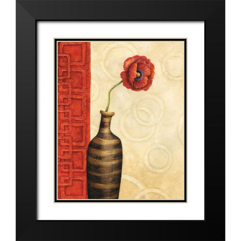 Rouge I Black Modern Wood Framed Art Print with Double Matting by Corbin, Delphine