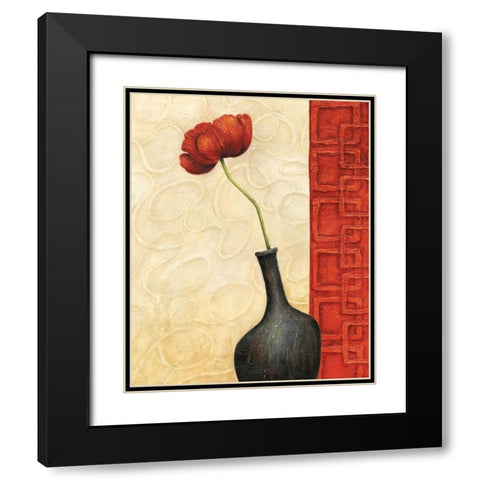 Rouge II Black Modern Wood Framed Art Print with Double Matting by Corbin, Delphine