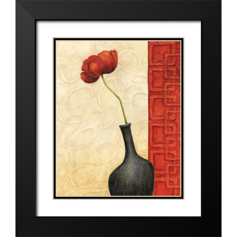 Rouge II Black Modern Wood Framed Art Print with Double Matting by Corbin, Delphine