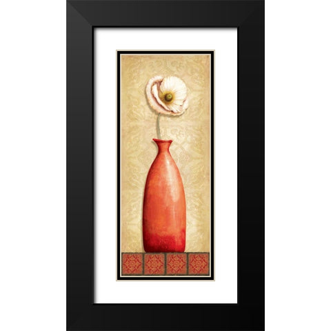 Asian Red I Black Modern Wood Framed Art Print with Double Matting by Corbin, Delphine