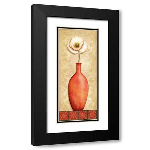 Asian Red II Black Modern Wood Framed Art Print with Double Matting by Corbin, Delphine