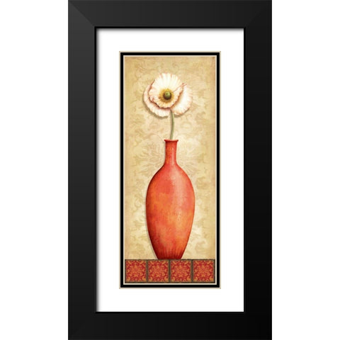 Asian Red II Black Modern Wood Framed Art Print with Double Matting by Corbin, Delphine