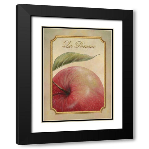 La Pomme Black Modern Wood Framed Art Print with Double Matting by Corbin, Delphine