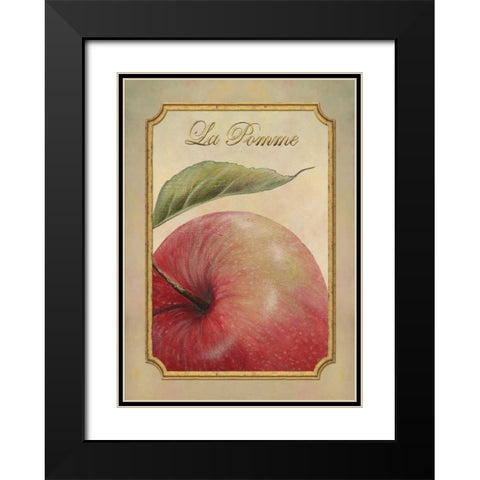 La Pomme Black Modern Wood Framed Art Print with Double Matting by Corbin, Delphine