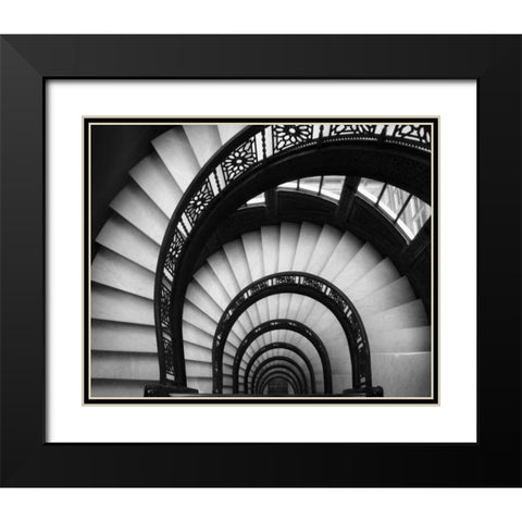 Rookery Stairwell Black Modern Wood Framed Art Print with Double Matting by Christensen, Jim