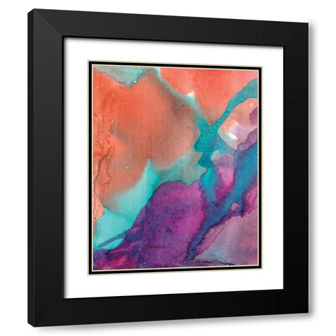 Plum Black Modern Wood Framed Art Print with Double Matting by Dilbeck, Nikki