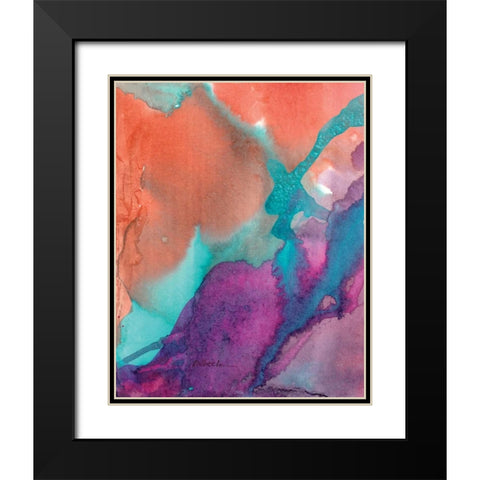 Plum Black Modern Wood Framed Art Print with Double Matting by Dilbeck, Nikki