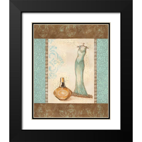 Aqua Fashion II Black Modern Wood Framed Art Print with Double Matting by Devereux, Sophie