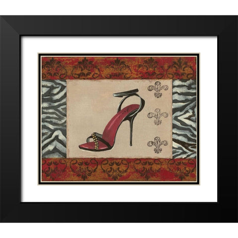 Fashion Shoe II Black Modern Wood Framed Art Print with Double Matting by Devereux, Sophie
