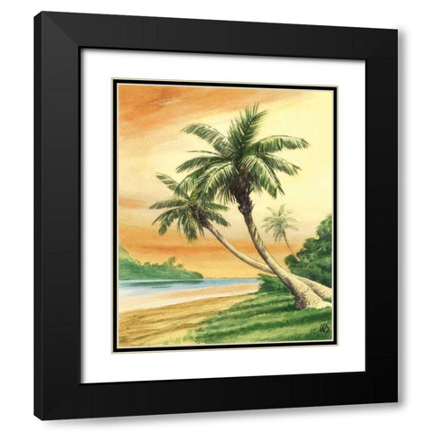Tropical Dream I Black Modern Wood Framed Art Print with Double Matting by Duke, William