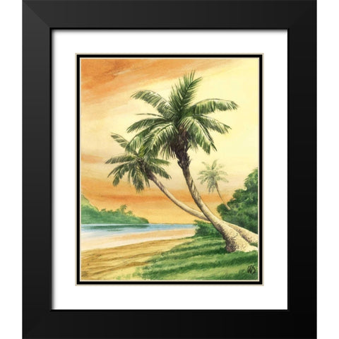 Tropical Dream I Black Modern Wood Framed Art Print with Double Matting by Duke, William