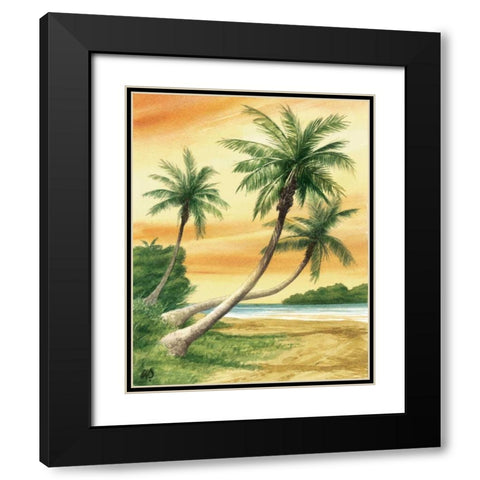 Tropical Dream II Black Modern Wood Framed Art Print with Double Matting by Duke, William