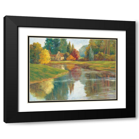 Calm Waters I Black Modern Wood Framed Art Print with Double Matting by Fermanis, Pamela
