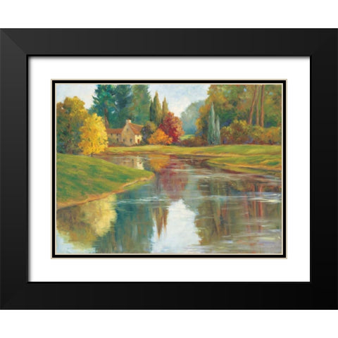 Calm Waters I Black Modern Wood Framed Art Print with Double Matting by Fermanis, Pamela